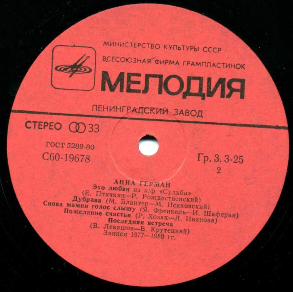 Анна ГЕРМАН. «Последняя встреча»