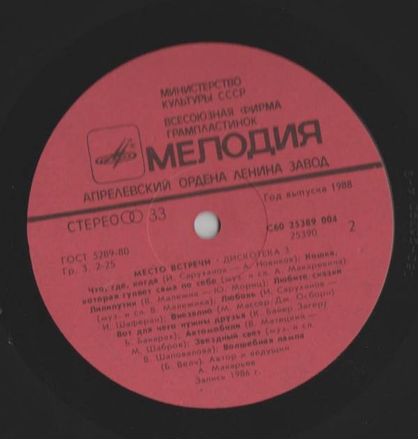 МЕСТО ВСТРЕЧИ ДИСКОТЕКА Выпуск 3