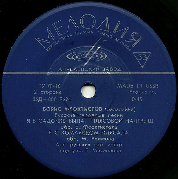 Борис ФЕОКТИСТОВ (балалайка)