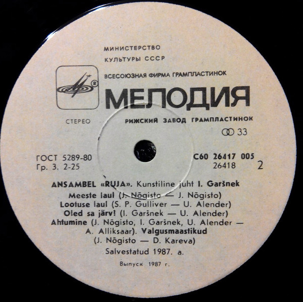 АНСАМБЛЬ «РУЯ». "Kivi veereb" (на эстонском яз.)