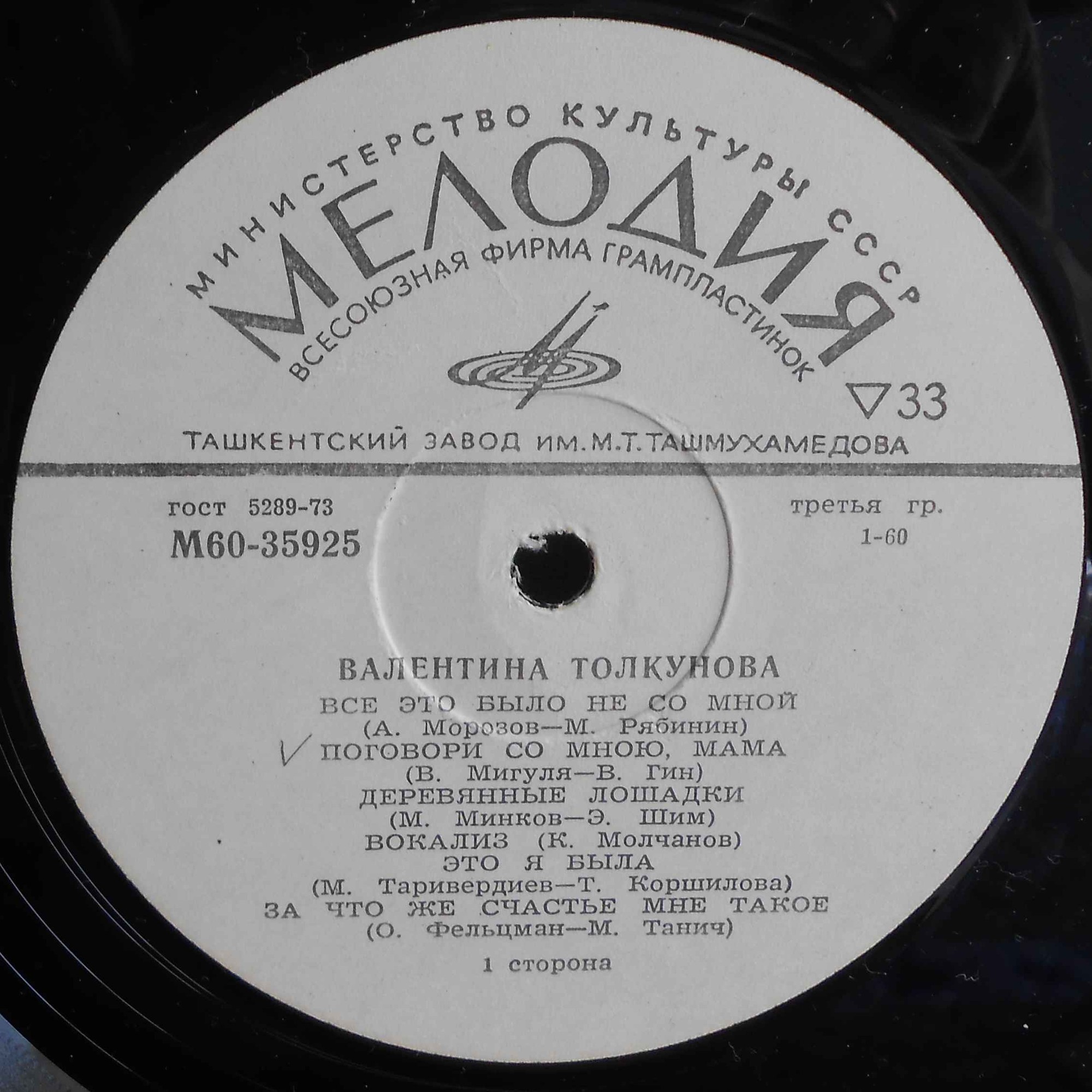 Валентина Толкунова