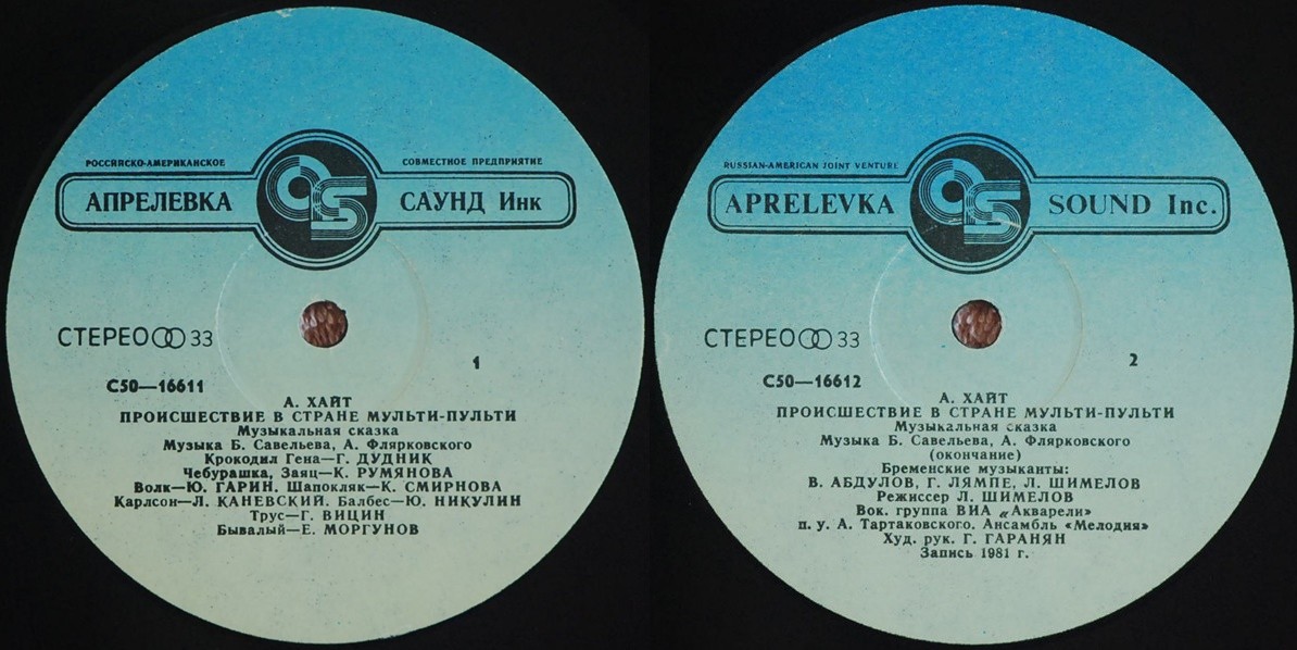 А. ХАЙТ: Происшествие в стране Мульти-Пульти (музыкальная сказка)