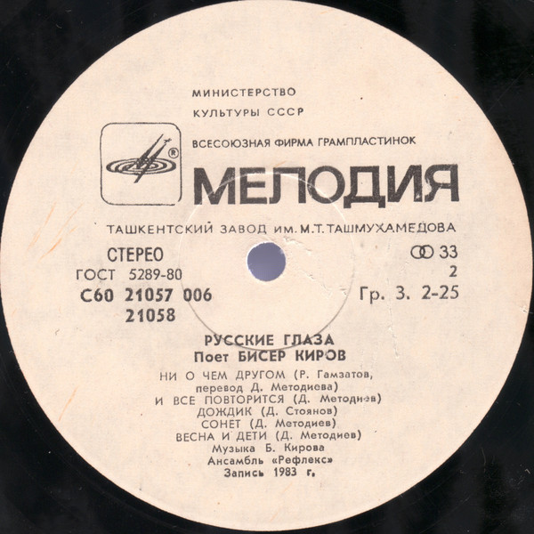 Бисер КИРОВ. «Русские глаза»