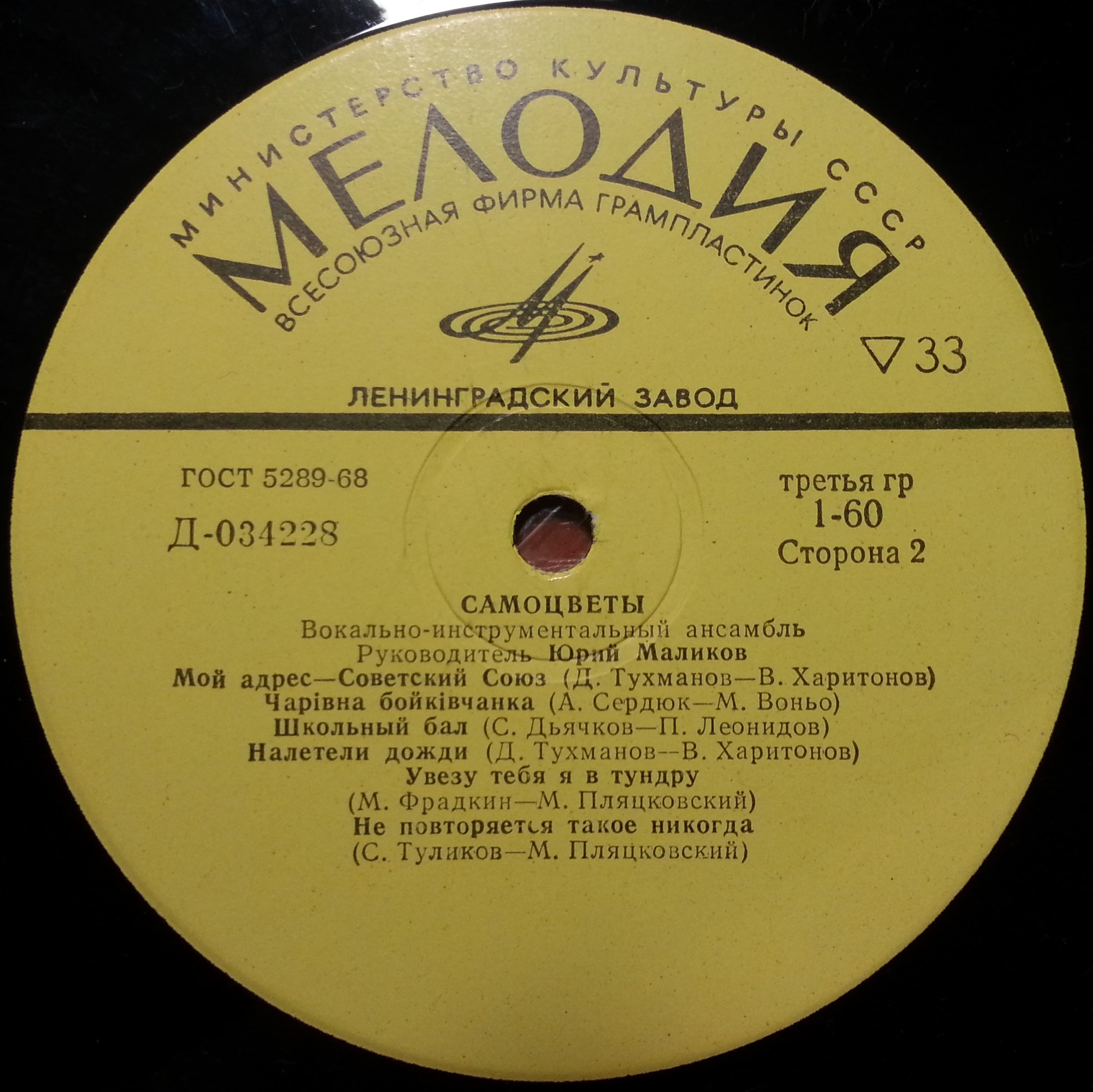 Вокально-инструментальный ансамбль «САМОЦВЕТЫ», худ. руководитель Ю. Маликов