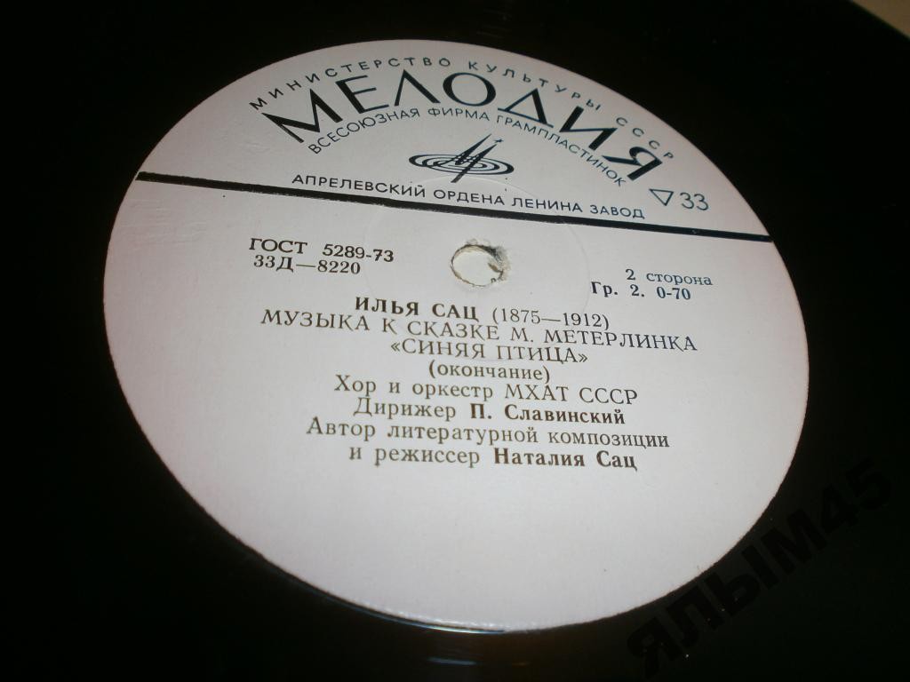 И. Сац: Музыка к сказке М. Метерлинка «Синяя птица»