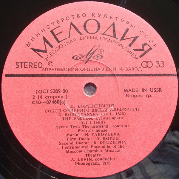 Д. Бортнянский: Опера «Сокол Федериго Дельи Альбериги"