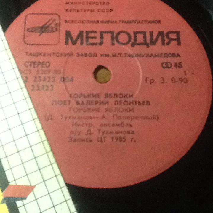 По вашим письмам. «Горькие яблоки». Поёт Валерий Леонтьев