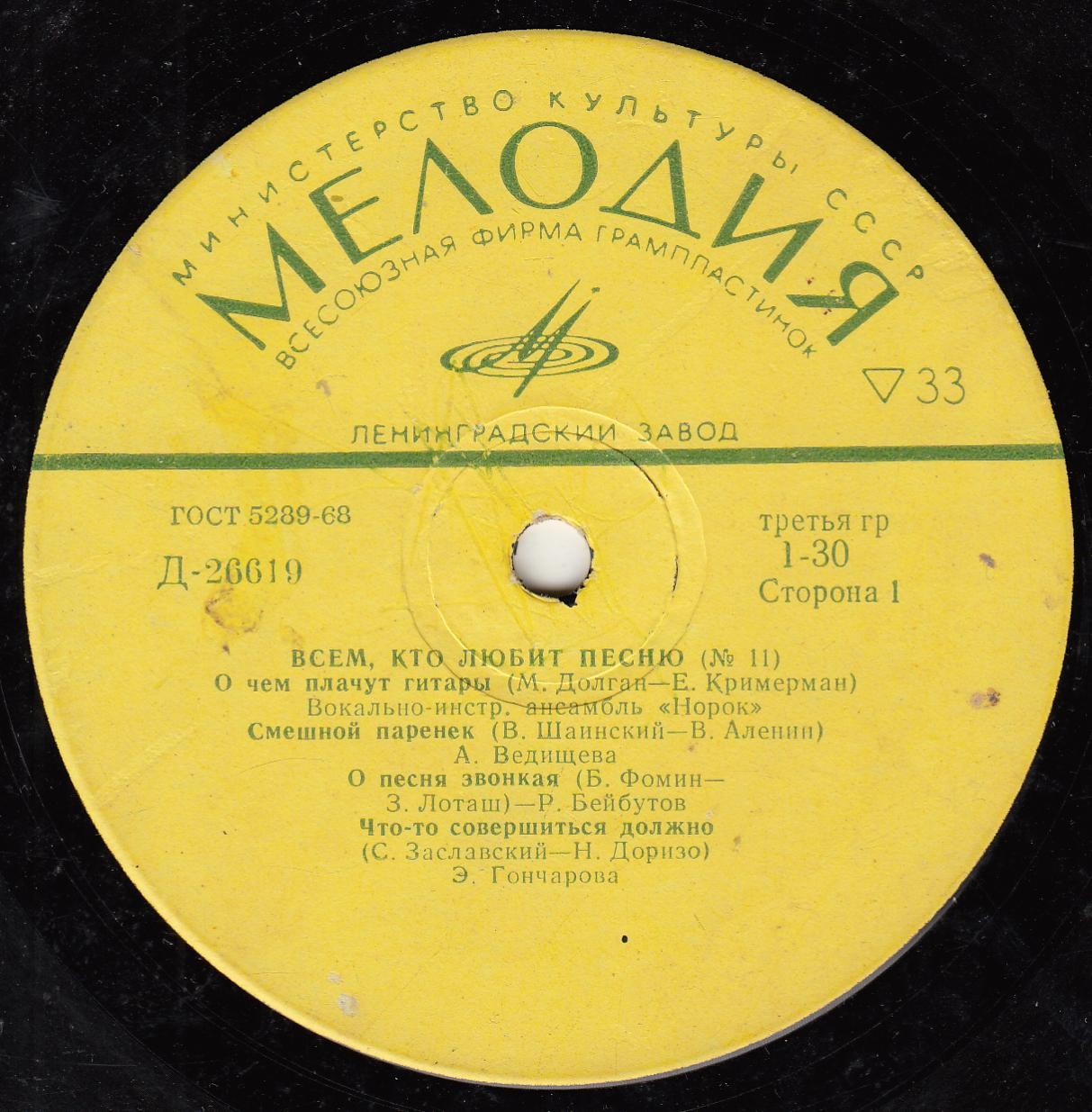 Всем, кто любит песню (№ 11)