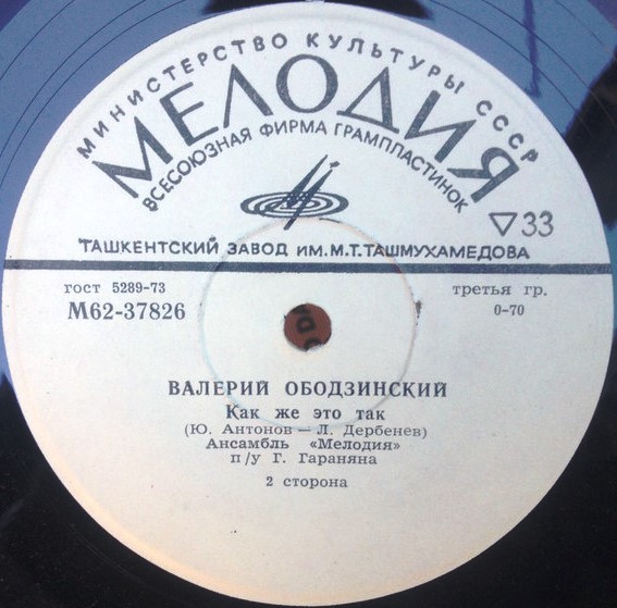 Валерий ОБОДЗИНСКИЙ