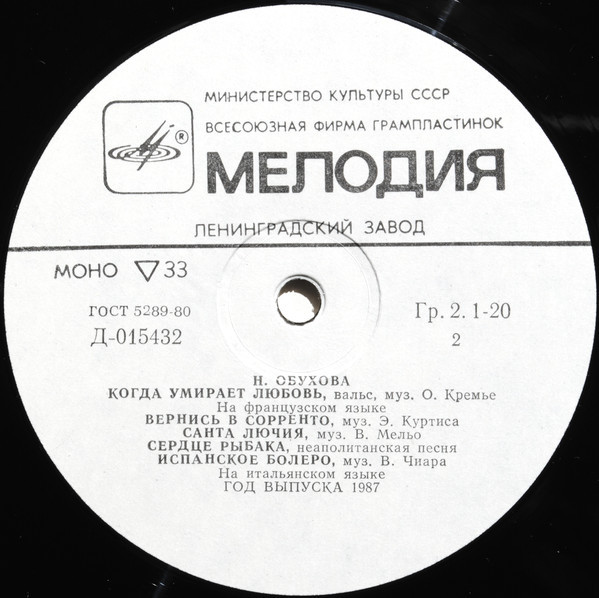 Надежда ОБУХОВА (меццо-сопрано)