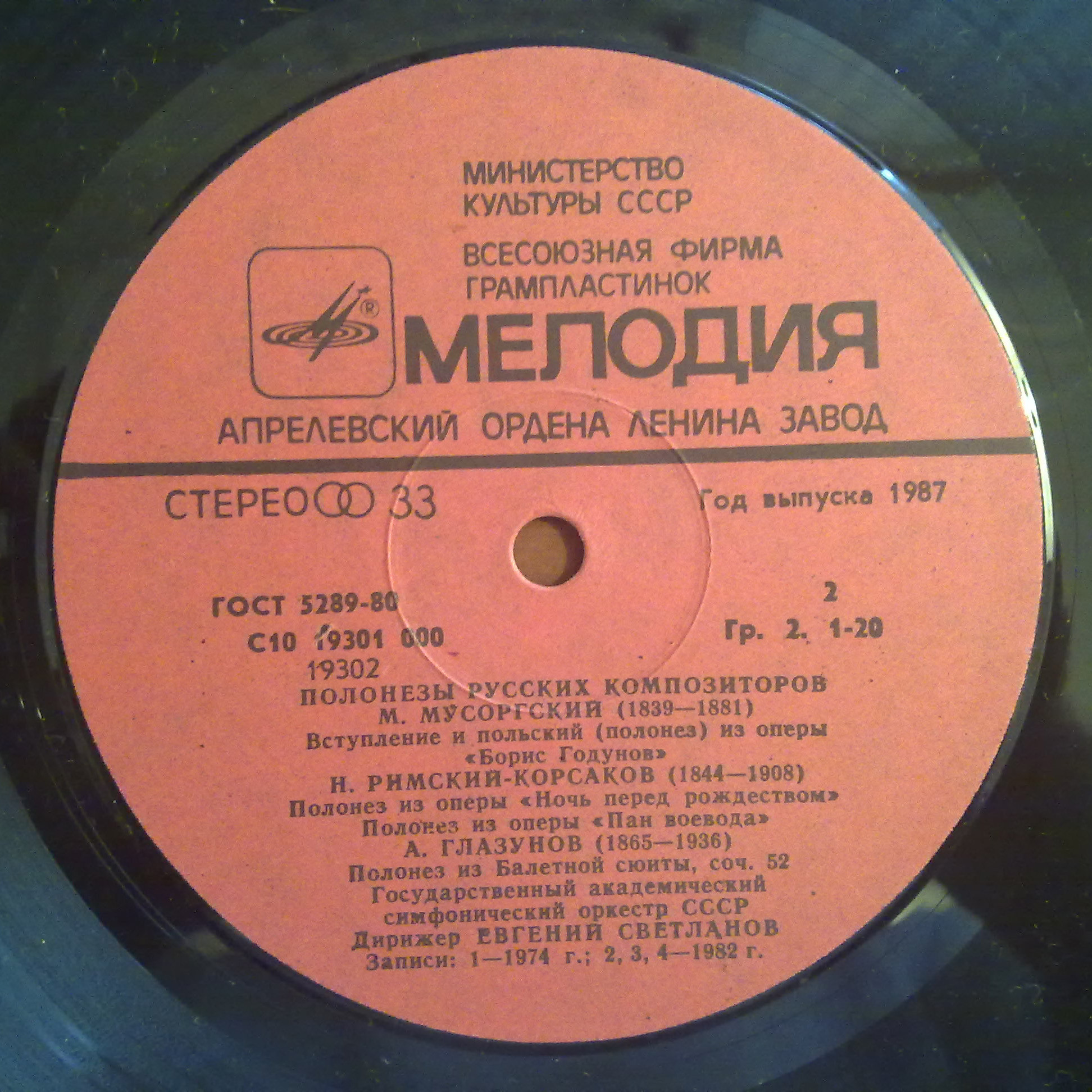 Полонезы русских композиторов. Дирижер Е. Светланов