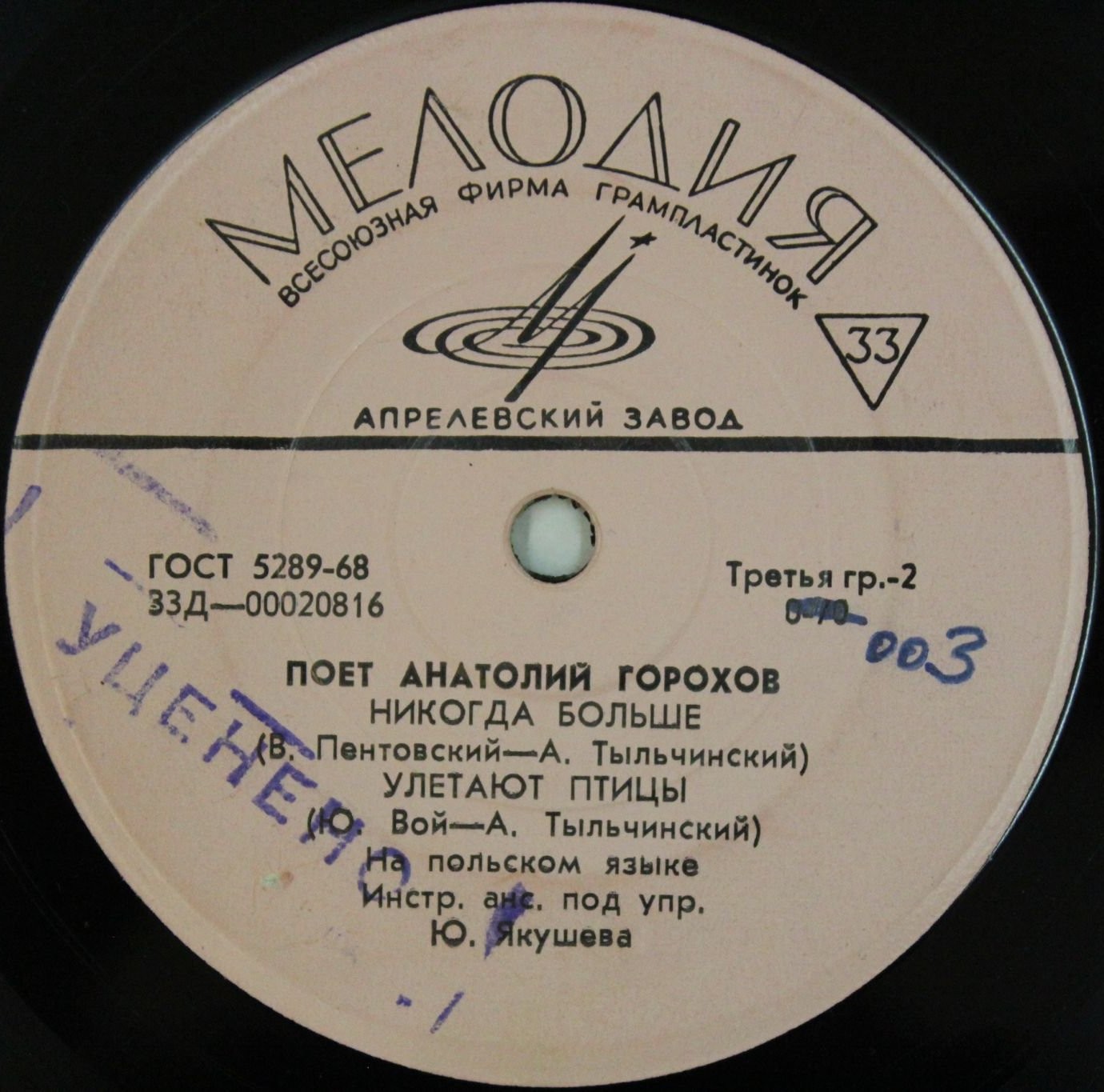 Поёт Анатолий Горохов