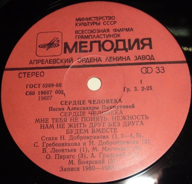 "Сердце человека". Песни Александры Пахмутовой