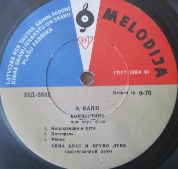 Играют Анна Клас и Бруно Лукк (фортепианный дуэт)