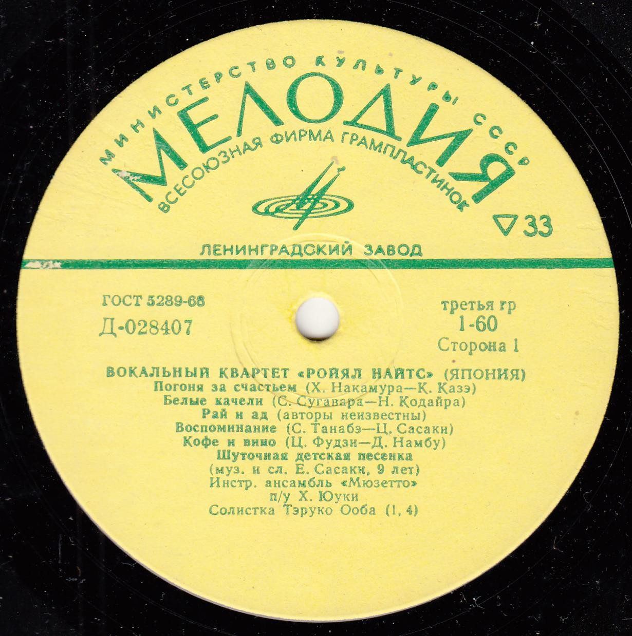 Вокальный квартет «Ройял Найтс» (Япония)