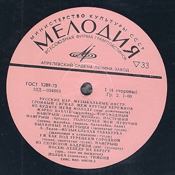 РУССКИЕ НАРОДНЫЕ МУЗЫКАЛЬНЫЕ ИНСТРУМЕНТЫ