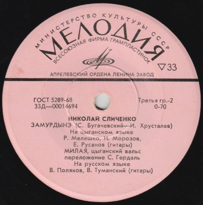 Николай Сличенко. Цыганские песни