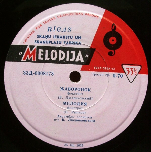 АНСАМБЛЬ СОЛИСТОВ п/у В. ЛЮДВИКОВСКОГО