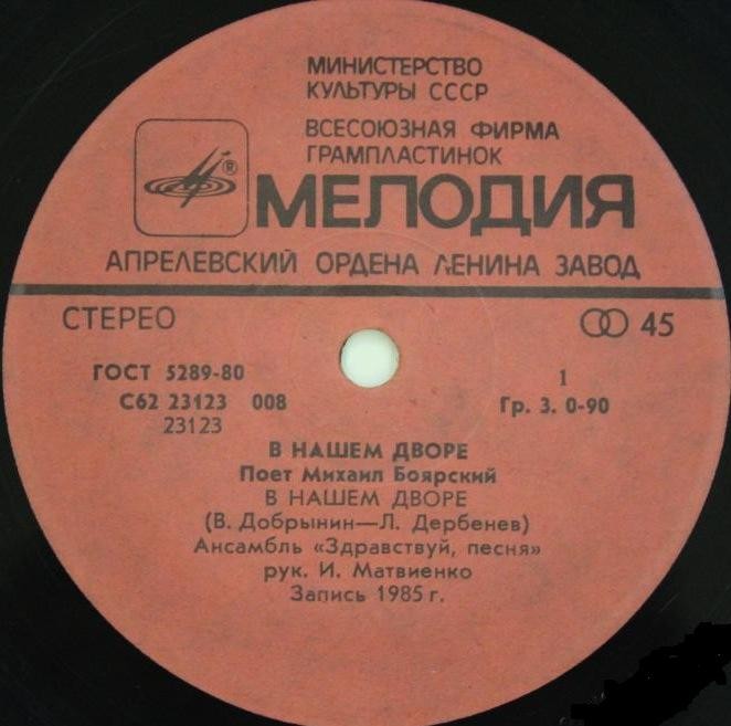 По вашим письмам. «В нашем дворе». Поёт Михаил Боярский