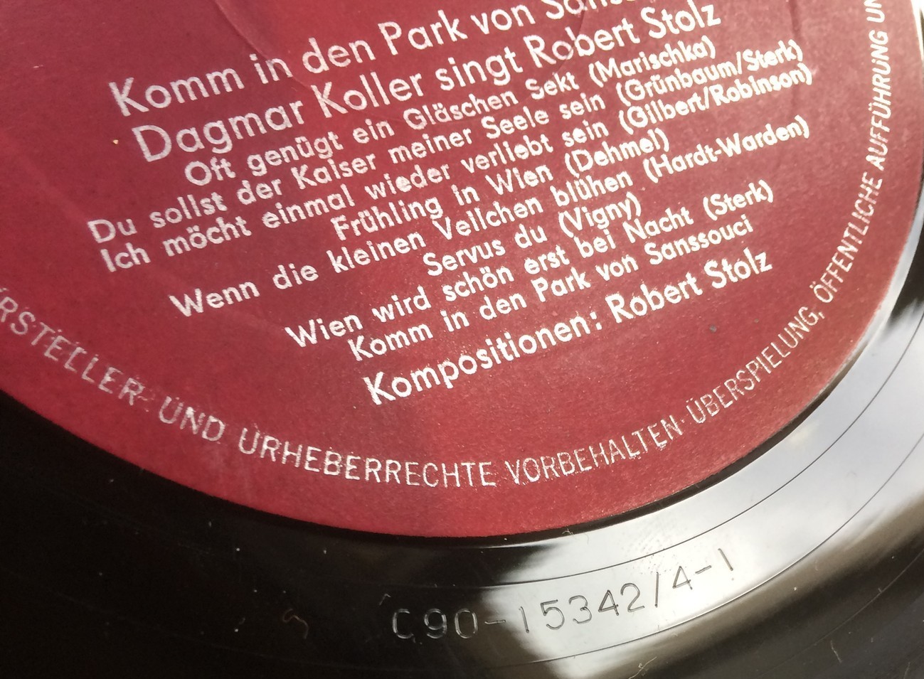 Komm In Den Park Von Sanssouci - Dagmar Koller Singt Robert Stolz  [по заказу немецкой фирмы AMIGA, 8 55 697]