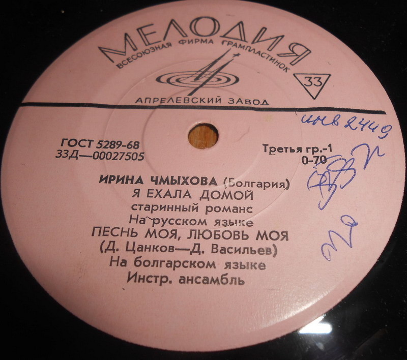 Болгарская эстрада. Ирина Чмыхова / Димитр Иосифов