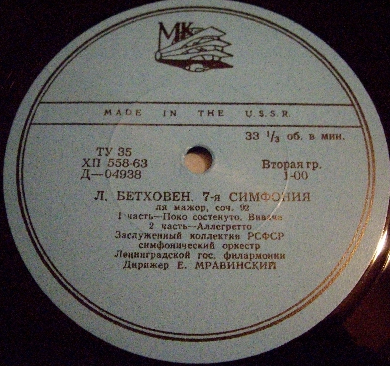 Л. БЕТХОВЕН (1770–1827) Симфония № 7 ля мажор, соч. 92 (Е. Мравинский)