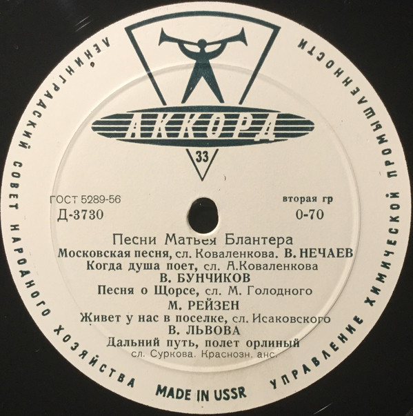 Песни Матвея Блантера