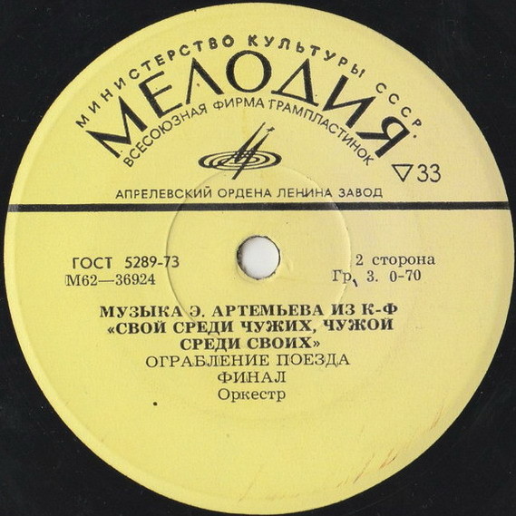 Эдуард АРТЕМЬЕВ. Музыка из к/ф "Свой среди чужих, чужой среди своих"