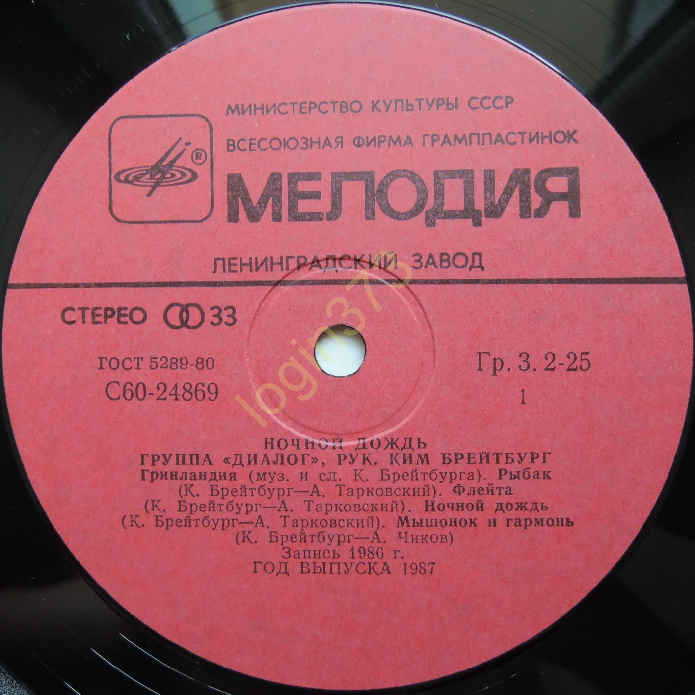Группа «Диалог». Ночной дождь