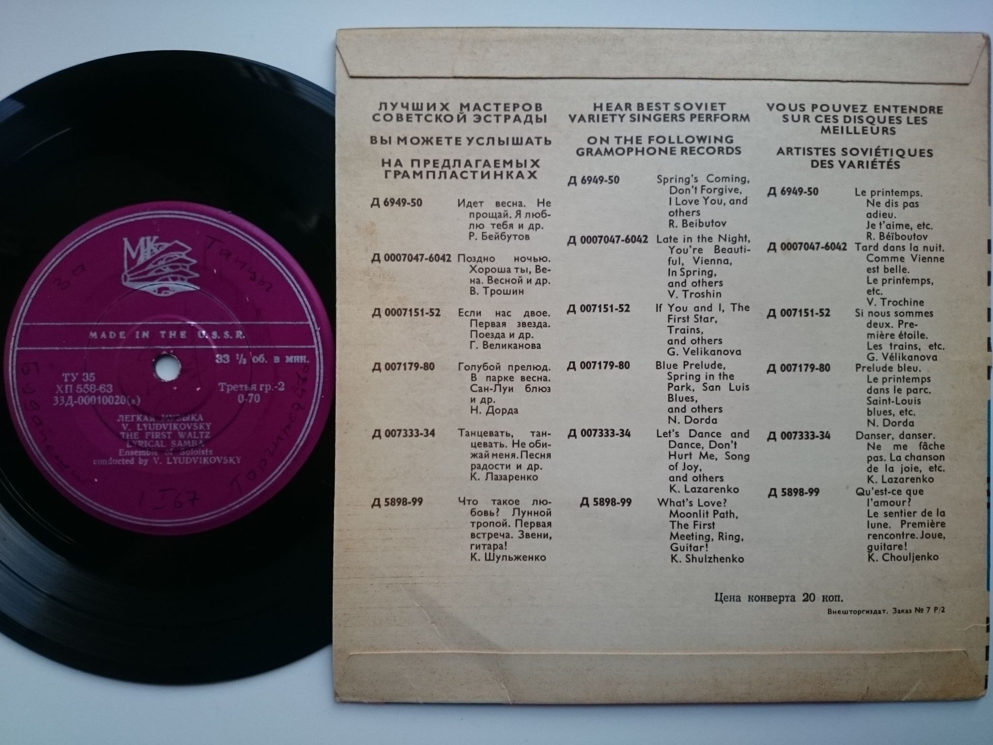 В. ЛЮДВИКОВСКИЙ (1925)