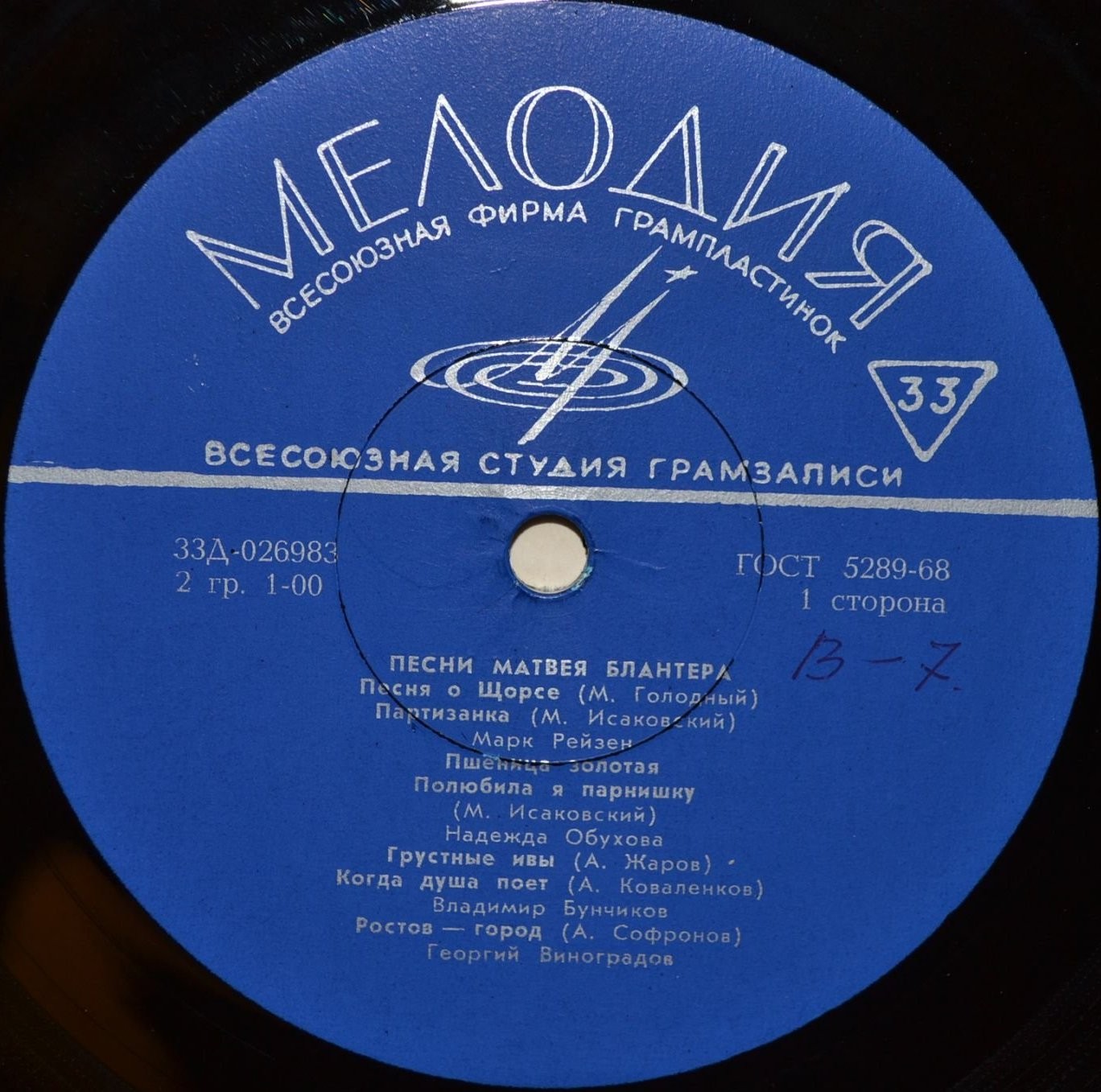 Песни Матвея Блантера