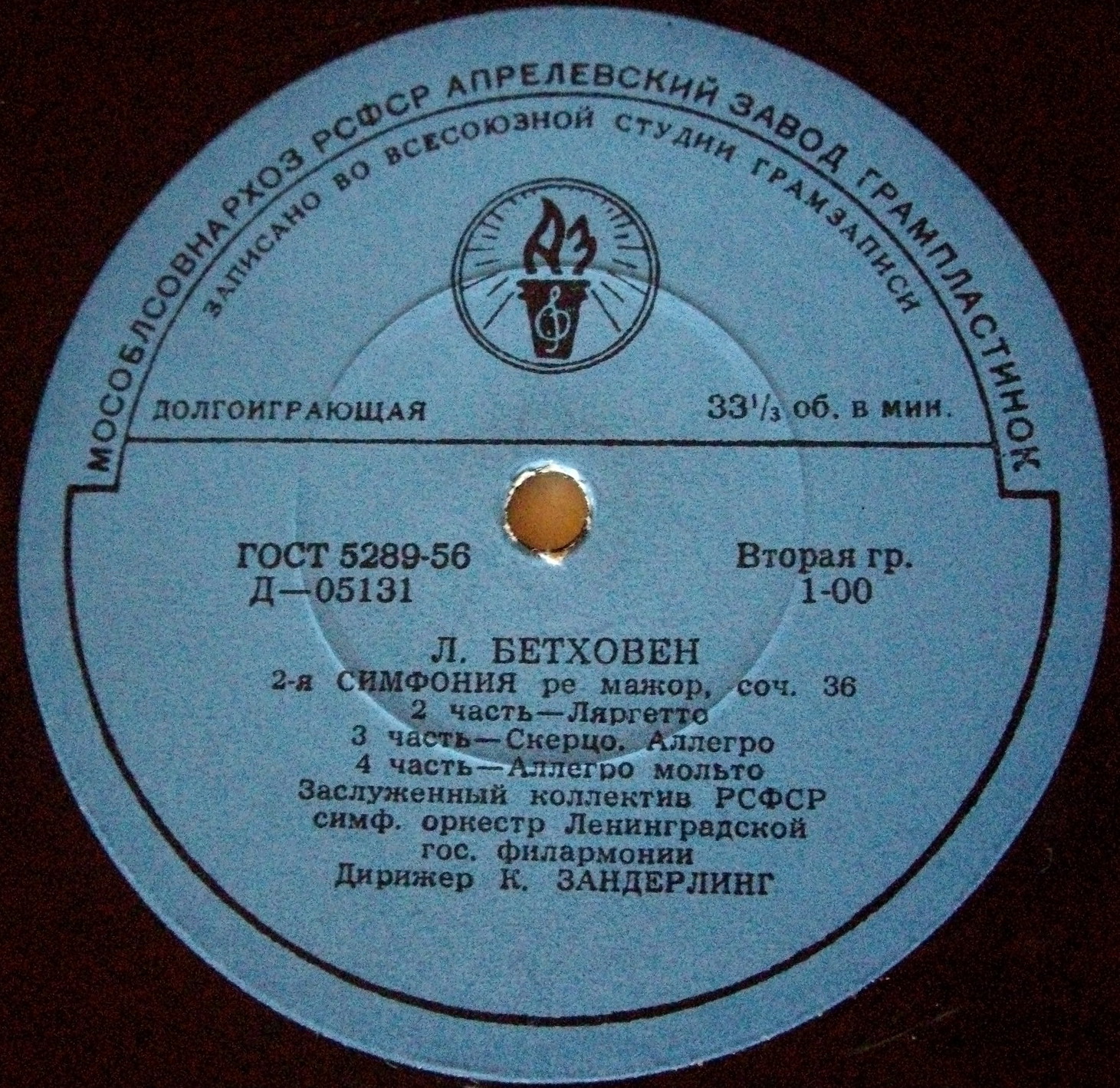 Л. БЕТХОВЕН (1770-1827): Симфония № 2 ре мажор, соч. 36 (К. Зандерлинг)