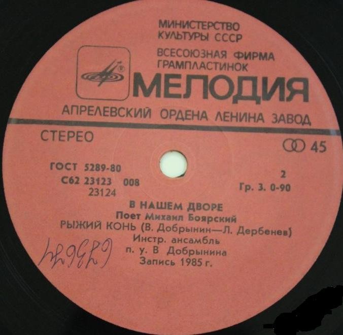По вашим письмам. «В нашем дворе». Поёт Михаил Боярский