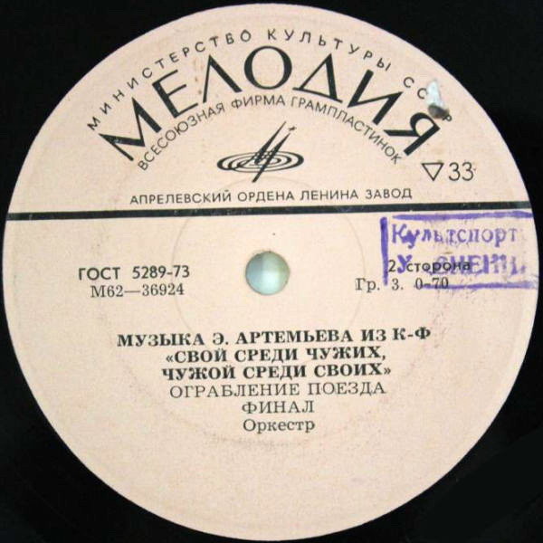 Эдуард АРТЕМЬЕВ. Музыка из к/ф "Свой среди чужих, чужой среди своих"