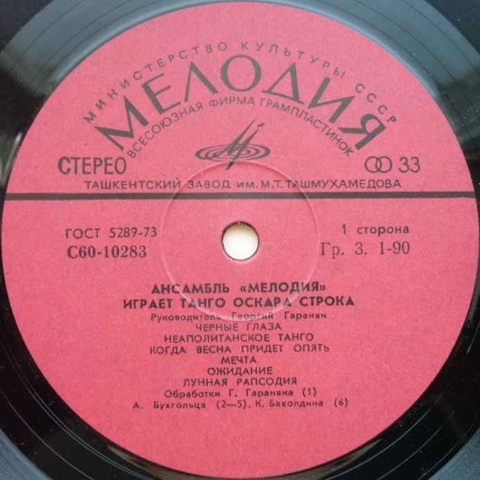 Ансамбль «Мелодия» играет танго Оскара Строка