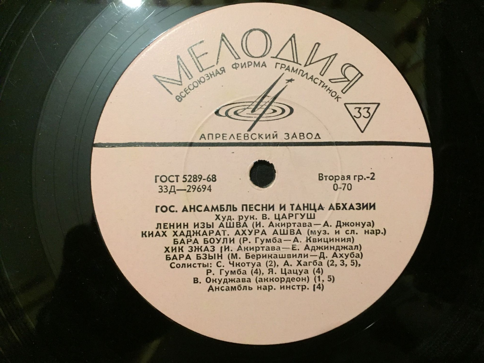 ГОС. АНСАМБЛЬ ПЕСНИ И ТАНЦА АБХАЗИИ, худ. рук. В. Царгуш