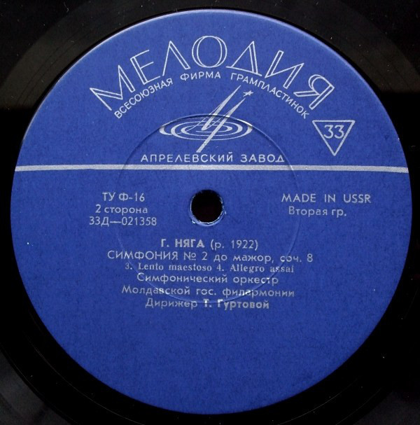Г. НЯГА. Симфония № 2 до мажор, соч. 8