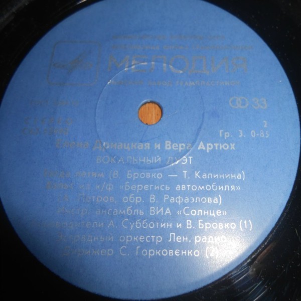 Елена ДРИАЦКАЯ и Вера АРТЮХ (вокальный дуэт)