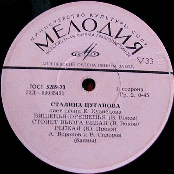 Сталина Цуганова поёт песни Е. Кузнецова