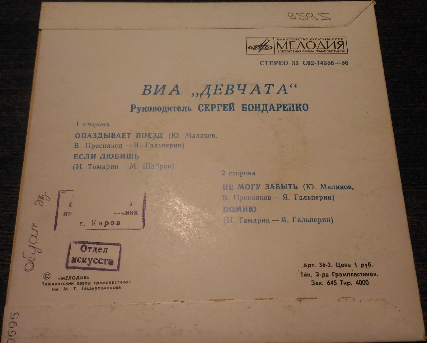 ВИА «ДЕВЧАТА», руководитель Сергей Бондаренко