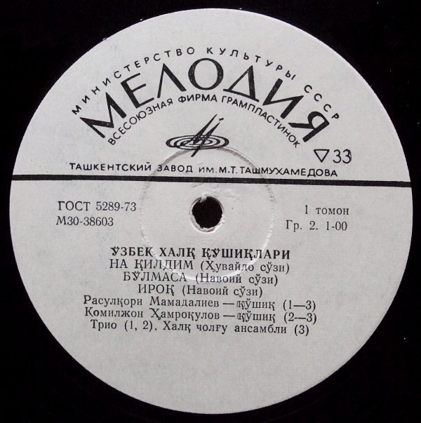 Расулкори МАМАДАЛИЕВ и Комилжон ХАМРОКУЛОВ поют узбекские песни