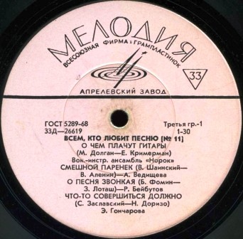 Всем, кто любит песню (№ 11)