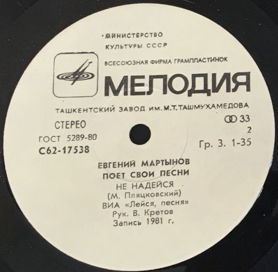 Евгений МАРТЫНОВ поет свои песни
