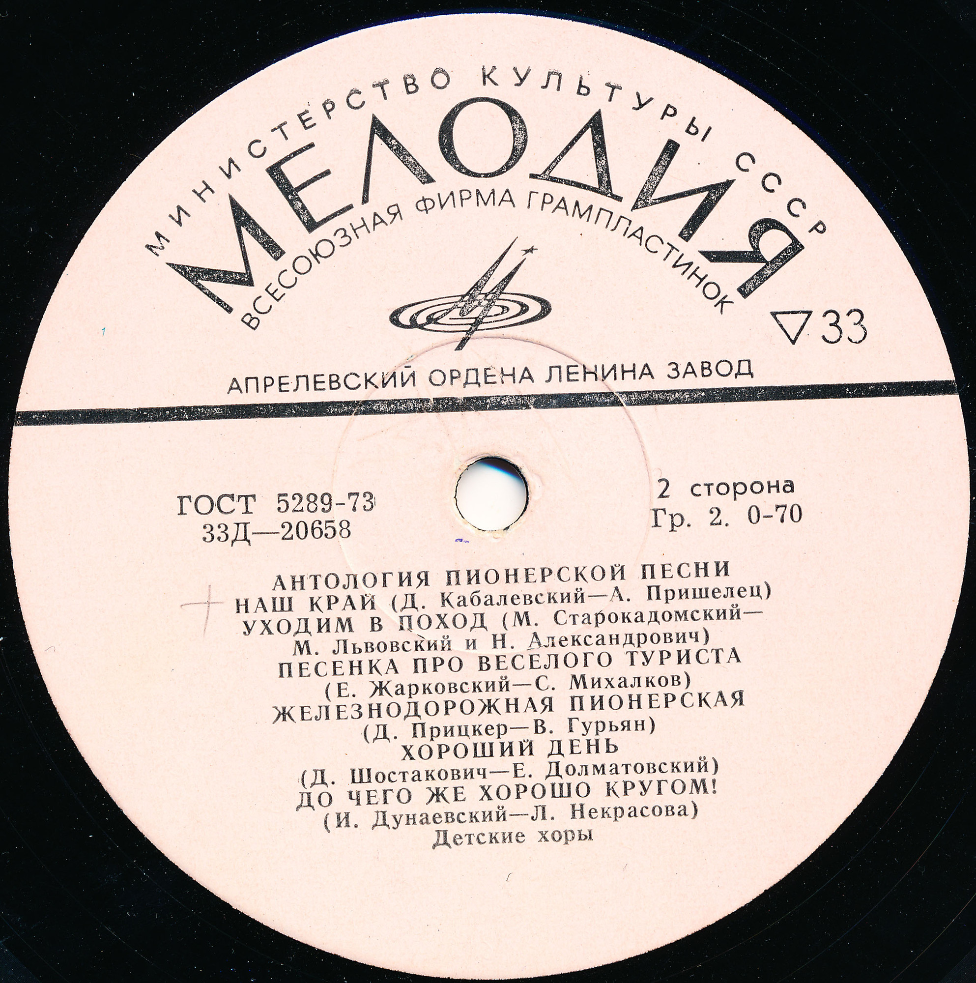 Антология пионерской песни (4 пластинки)(коробка)