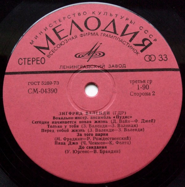 Зигфрид ВАЛЕНДИ (ГДР). ВИА «ПУДИС»