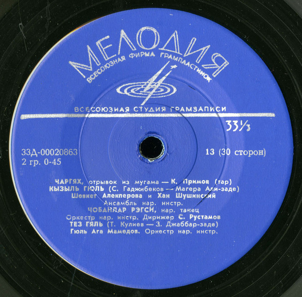 "Песни и танцы народов СССР". песни и танцы Азербайджана