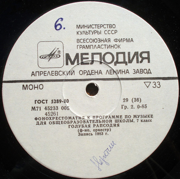 ФОНОХРЕСТОМАТИЯ К ПРОГРАММЕ ПО МУЗЫКЕ ДЛЯ ОБЩЕОБРАЗОВАТЕЛЬНОЙ ШКОЛЫ. 7 класс