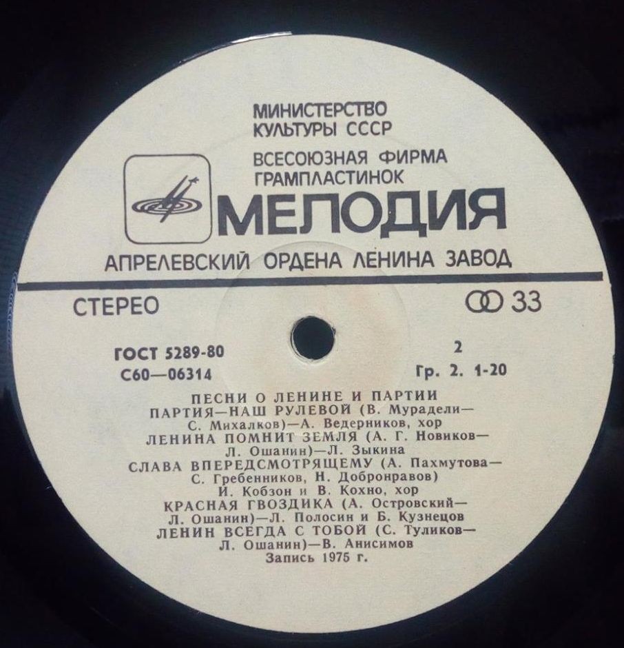 Песни о Ленине и партии
