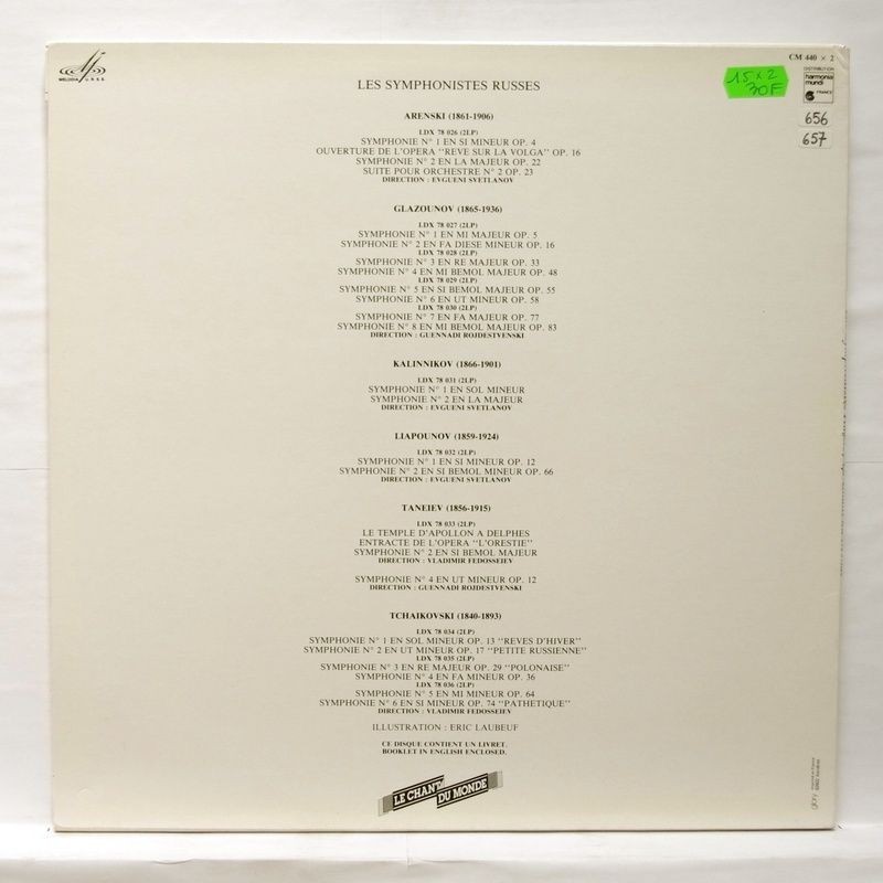 Les Symphonistes Russes. Glazounov. Symphonies 7 & 8 (Le Chant Du Monde ‎LDX 78030, 2LP)