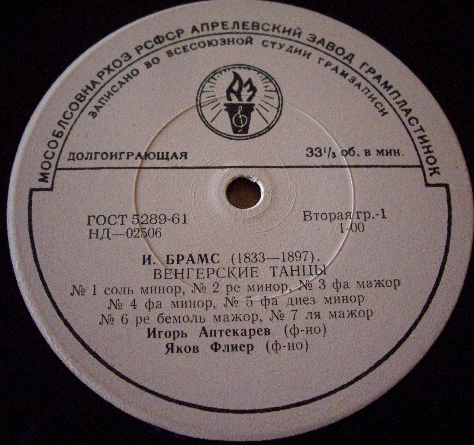И. БРАМС. Венгерские танцы (Яков Флиер, Игорь Аптекарев)